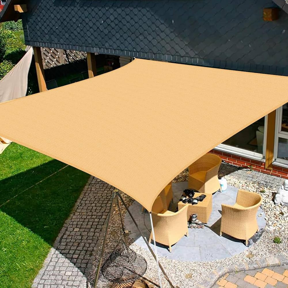 【特価商品】SUNNY GUARDひ雨よけ シェード 4x6m ベージュ 撥水シ Amazon.co.jp: SUNNY GUARD日除け シェード 4x6mベージュ 四角